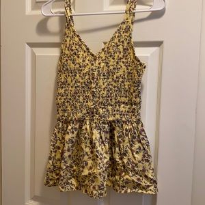 Japna Yellow Smocked Tank 🌼
